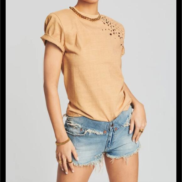 Ser.O.Ya Caroline Distressed Tee S Small - Picture 1 of 4